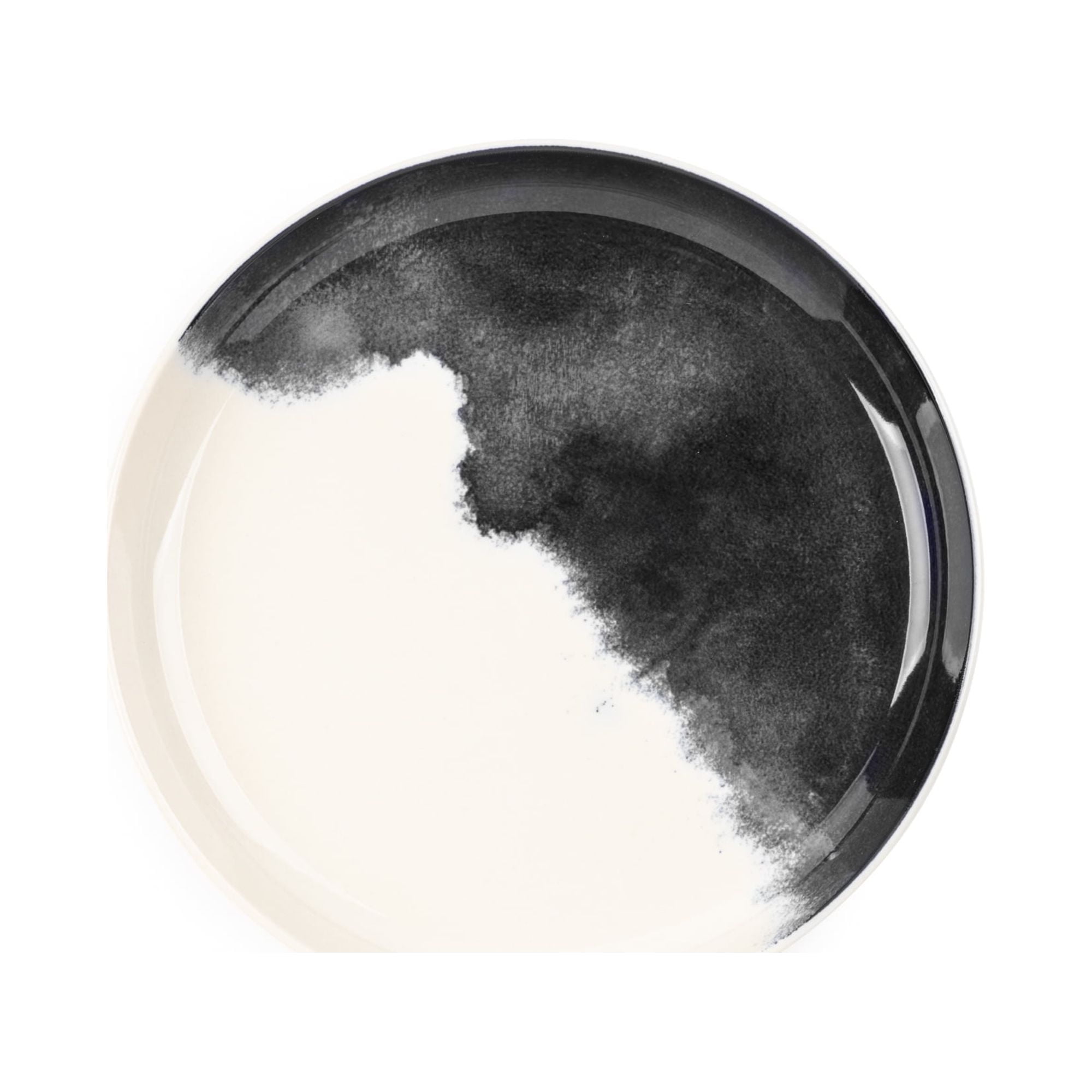 (2 pack) Thyme & Table Stoneware Plate, Grey Drip Collection