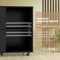 thumbnail image 5 of Giantex Rolling File Cabinet, Lateral Filing Cabinet w/Open Storage Shelves, Under Desk Storage Organizer, Mobile Printer Stand, Black, 5 of 8