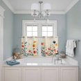 thumbnail image 3 of Spring Floral Kitchen Curtains Small Short 39 Inch Length, Watercolor Elegant Summer Botanical Rustic Grommet Bedroom Living Room Curtains, Light Filtering Cafe Curtain Drapes 2 Panels Set 55''x39'', 3 of 9