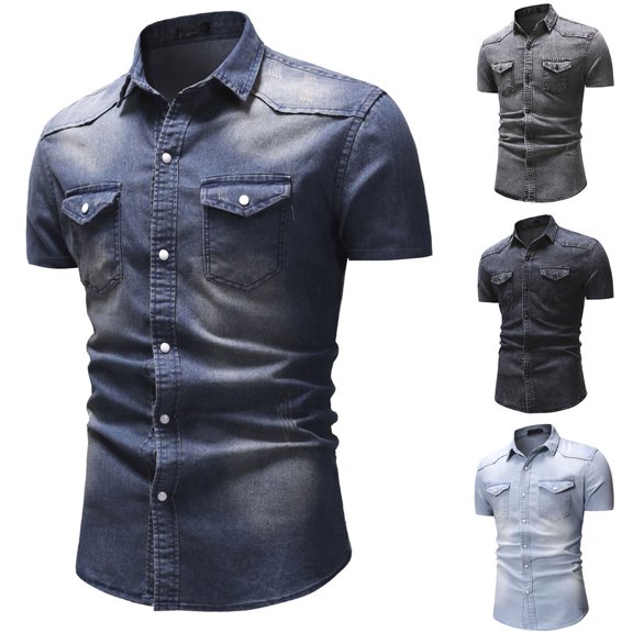 Men's T Shirts Fashion Casual Stripe Stitching Buttons Short Sleeve Turndown Collar Blouse Loose FitBeach Vacation Clothes for Men