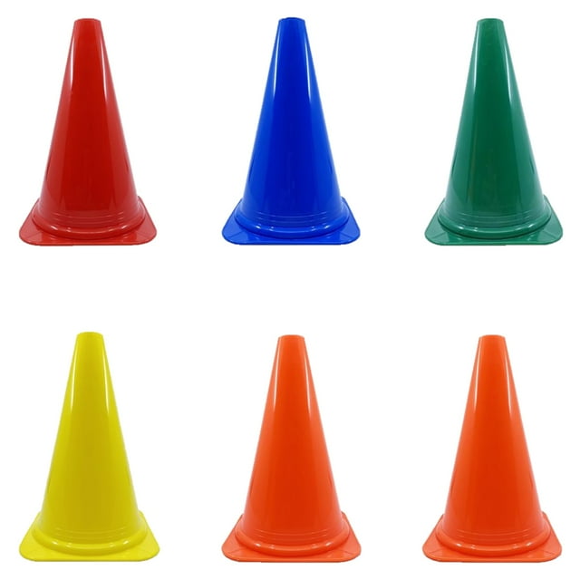 PRISP Vinyl Multi Purpose Cone - Light Indoor and Outdoor Marker, Set of 6