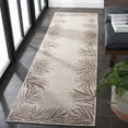 thumbnail image 3 of SAFAVIEH Beach House Cherlyn Botanical Indoor/Outdoor Runner Rug, Beige/Brown, 2'2" x 6', 3 of 16