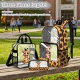 thumbnail image 2 of DISNIMO 3PCS Clear Backpack for Kids Girls, Giraffe Cow Printed Heacy Duty Clear Backpack and Lunch Bag Set, See Through PVC Transparent Bookbag with Pencil Pouch for Student, 2 of 5