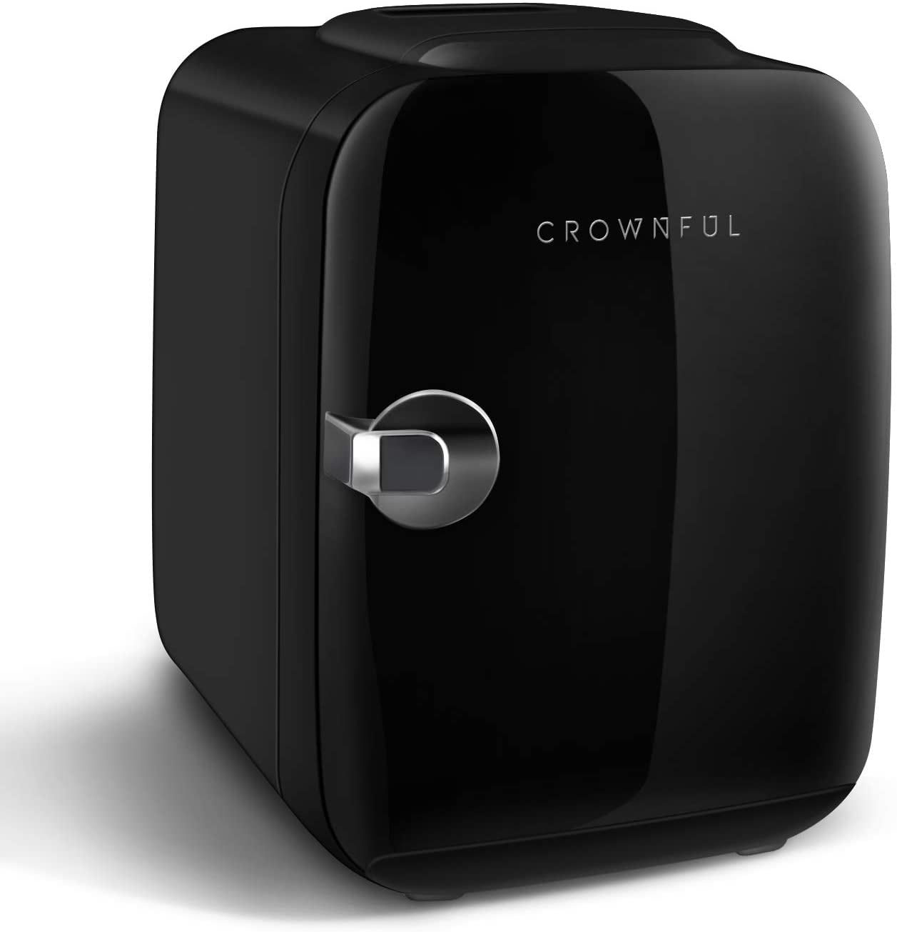 CROWNFUL Mini Fridge, 4 Liter/6 Can Portable Cooler and Warmer Personal