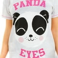 thumbnail image 2 of Harry Bear Womens Panda Eyes Short Sleeve Pajamas Sizes XS-XXL, 2 of 3