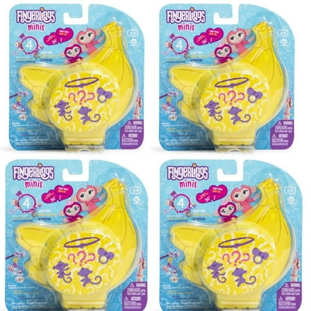 FingerLings Minis Series 1 Pack Includes 1 Bracelet, 1 Charm & 2 Figurines - Bundle of 4 Random Packs