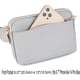 thumbnail image 5 of Riñonera para mujer Riñonera Riñonera Resistente al agua Ligera Moda Pecho Bolsas con 3 bolsillos con cremallera para viajes Correr Senderismo Ciclismo CA0 Grande PU Gris esquí esquí Gafas de esquí, 5 of 5