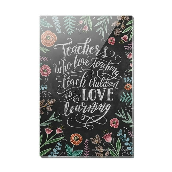 Teachers Who Love Teaching Children Learning Rectangle Acrylic Fridge Refrigerator Magnet