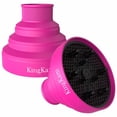 thumbnail image 1 of Difusor plegable de silicona para secador de pelo - Viaje y fácil almacenamiento - Diámetro de boquilla de ajuste D-1,575 pulgadas a 1,968 pulgadas (4-5 cm) KingKam-Rosa, 1 of 3