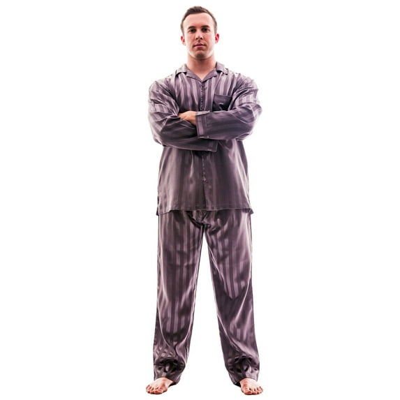 Up2date Fashion's Men's Striped Satin Pajamas