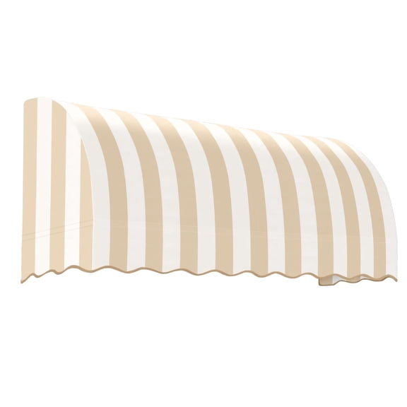 Awntech 7.38 Ft Savannah Waterfall Closed-Sides Awning Canopy (88.5in x 31in x 24in), Linen/White Stripe