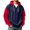 Red_02, variant on Men's Quarter Zip up Hoodie Color Block Raglan Long Sleeve Drawstring Pullover Sweatshirt with Pocket Casual Athletic Fall Hooded Tops Army Green XXL