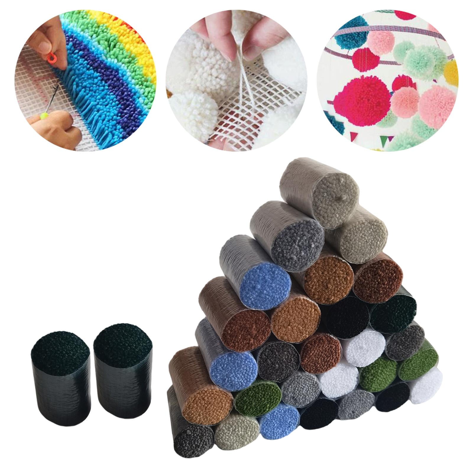 60PC/Set DIY Latch Hook Yarn Yarn Threads Latch Hook s Crocheting Rug Yarn for Craft Sewing