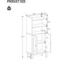 thumbnail image 2 of Bathroom Storage Cabinet, Small Floor Cabinet with 2 Door and Shelves, Toilet Paper Cabinets, Bathroom Organizer with Adjustable Shelf, for Small Spaces White 7.9" D x 14.6" W x 32.7" H, 2 of 8