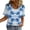 #395-Blue, variant on Unisex Tie-Dye Ombre Printed Round Neck Short Sleeve T-Shirt for Casual and Daily Wear