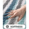 thumbnail image 4 of GVN Floor Rug,Indoor Door Mat,Striped Bathroom Rugs, Extra Soft and Absorbent Microfiber Bath Rugs, Machine Wash Non-Slip Bath Mat,Blue,44*76, 4 of 10