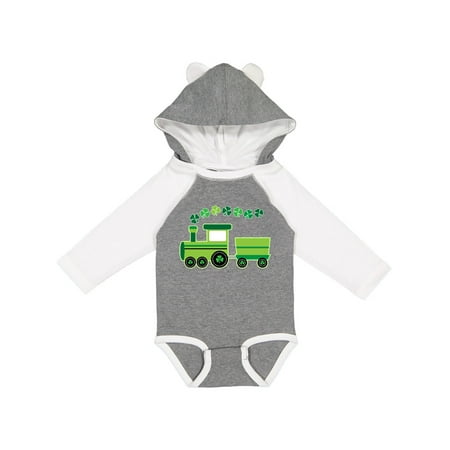 

Inktastic St Patricks Irish Shamrock Train Gift Baby Boy or Baby Girl Long Sleeve Bodysuit