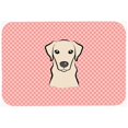 thumbnail image 1 of Checkerboard Pink Yellow Labrador Mouse Pad, Hot Pad Or Trivet, 7.75 x 9.25 In., 1 of 1