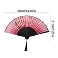 thumbnail image 6 of Cherry Blossom Silk Folding Fan with Bamboo Ribs, Durable Hand Fan for Stage Props, Wedding & Home Decor, 6 of 6