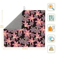 thumbnail image 3 of Naloa Lilies Flowers Dish Drying Mat for Kitchen Counter, Heat Resistant Drainer Mats, Absorbent Draining Mat,Dish Rack Pad,16"x18", 3 of 8