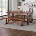 thumbnail image 5 of Walker Edison 60" Traditional Wood Dining Bench, Antique Brown, 5 of 21