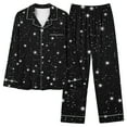 thumbnail image 4 of SCSAlgin Button Up Pajama Set For Women Long Sleeve Shirt And Pajama Pants Soft Pjs Lounge Sets, 4 of 6