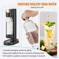 thumbnail image 2 of Sparkling Water Maker Soda Maker Machine for Home Carbonating, Compatible with Mainstream Screw-in 60L CO2 Cylinder(NOT Included) Black, with 2 BPA-free 1L PET Bottles, for Cat Room Home Apartment, 2 of 8