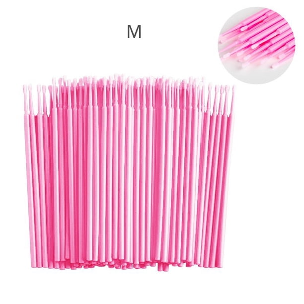 Microcepillo desechable de cristal zwellbe, extensión de pestañas, hisopo para quitar pestañas individuales, microcepillo para herramienta de extensión de pestañas Tan Jianjun unisex