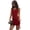 Rust, variant on Women's Drawstring Spaghetti Strap Bodycon Dress with Cowl Neck Mini Length Sleeveless Pencil Hem 100% Polyester