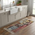 thumbnail image 6 of Kitchen Runner Rugs, Farmhouse Donkey Barn Truck 2'x5' Throw Rug with Tassels, Pastoral Flower Straw Washable Soft Floor Carpet Runner for Hallway Bedroom Bathroom Laundry Room, 6 of 9