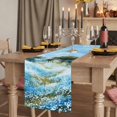 thumbnail image 2 of Table Runners 90 Inches Long Dress Scarves, Blue Green Spring Farmhouse Coffee/Dining/Kitchen Table Runner for Living Room, Watercolor Flower Trees Nature Landscape 13x90 Inch, 2 of 9