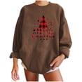 thumbnail image 1 of Sudadera de Cuello Redondo de Navidad Para Mujer, Camisetas de Manga Larga, Blusas Regulares Estampadas, Camisas Odeerbi ODB195583, 1 of 5