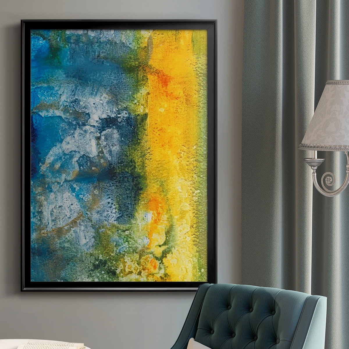 Aquatic Energy II Premium Framed Print, in Gold, Black, or Silver - Ready to Hang