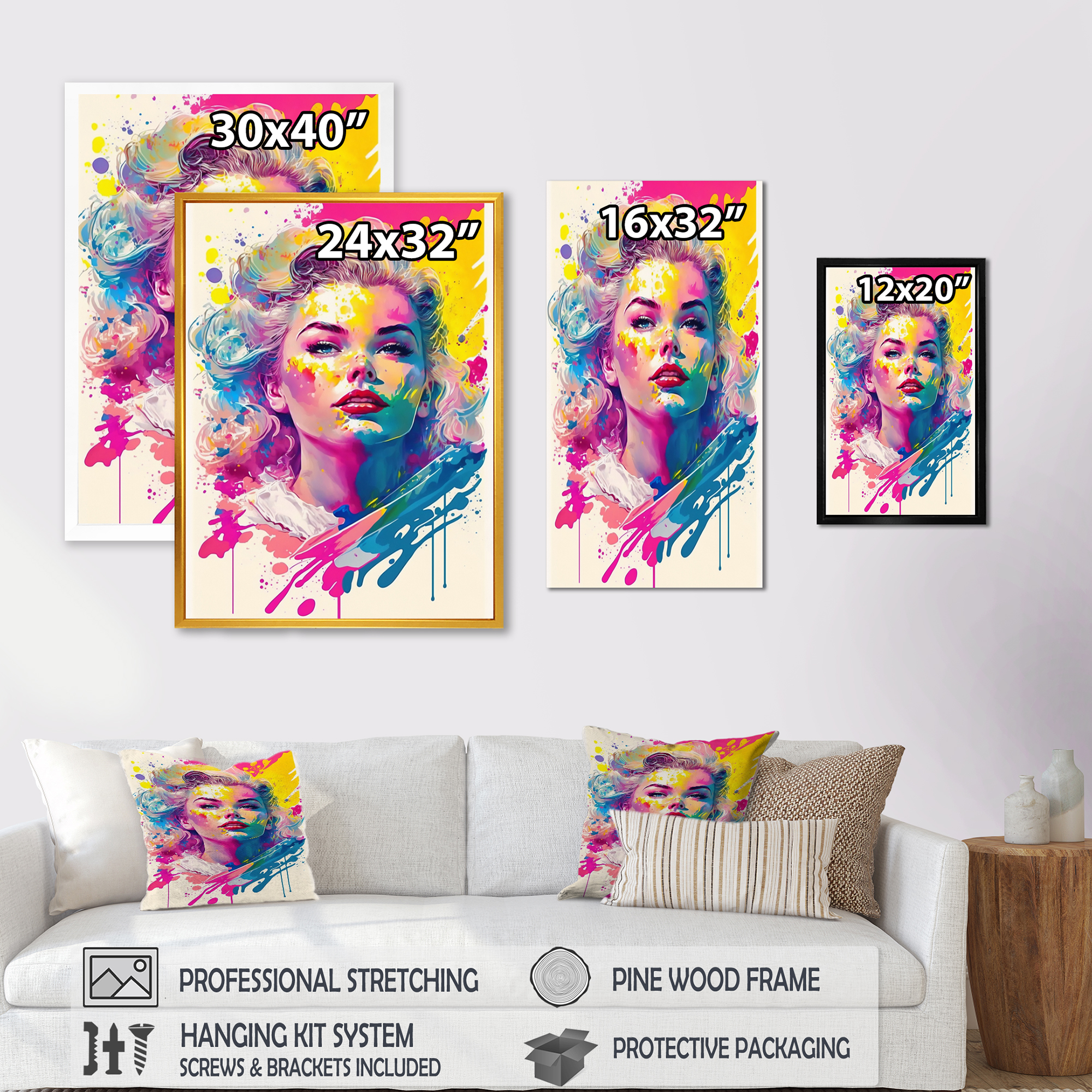 Designart Hollywood Bombsell III Canvas Wall Art