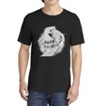 thumbnail image 3 of Papa Saurus Fun Graphic Tee T-Shirt for Women Men, Short Sleeve Summer Tops - Vintage Black, 3 of 5