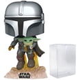 thumbnail image 1 of POP! Funko Star Wars The Mandalorian - Mandalorian Flying with Child Vinyl Figure with POP Protector Funko -, 1 of 7