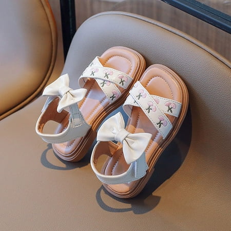 

8QIDA Girls Sandals Size 10T Girls Sandals Summer Baby Girls Shoes Soft Sole Embroidered Children s Roman Shoes 31