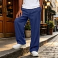 thumbnail image 2 of Basysin Mens Sweatpants Mens Big and Tall Sweatpants Plus Size with Pockets Drawstring Pants Casual Loose Solid Comfort Elastic Waist Jogger Hiking Trousers, 2 of 7