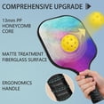 thumbnail image 2 of Pickleball Paddles Set Of 2, Fiberglass Surface, Fluid Smoke Aurora Art Style, 4 Balls & Bag, 2 of 5