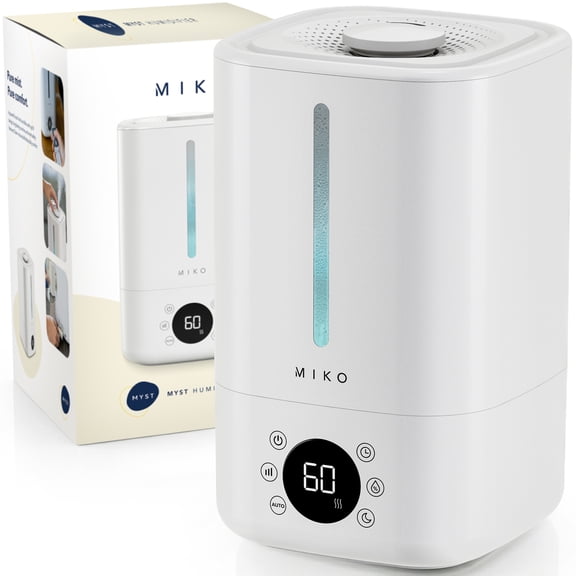 Miko Humidifier Myst 4.5L Cool Mist with Auto Humidity Control, Remote and Aromatherapy