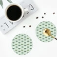 thumbnail image 4 of Naloa Cute Crocodile Leather Coasters for Drinks, Durable Drink Coasters 4 Set for Tabletop Protection, Luxurious Home Décor and Housewarming Gift ( {designName})Round Shape, 4 of 6