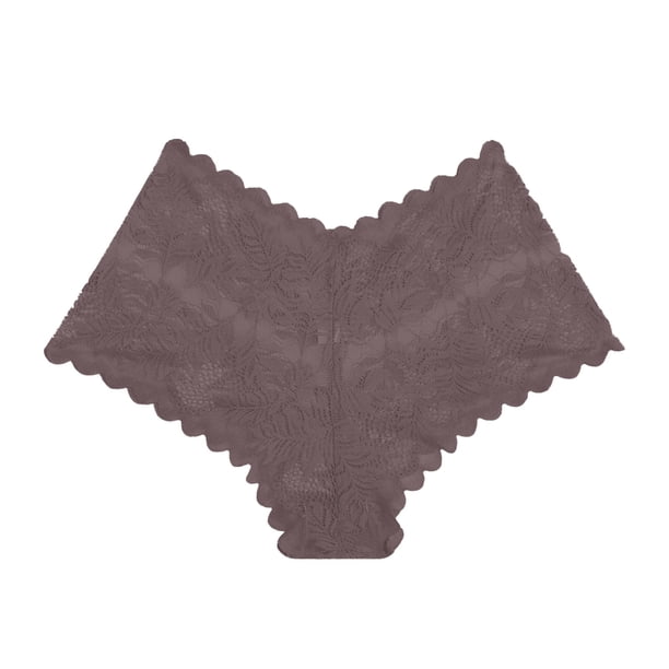 Braguitas sexy de encaje para mujer: braguitas elásticas de cintura media con encaje en contraste, nailon/spandex, lavado a mano, disponibles en tallas S-XL.