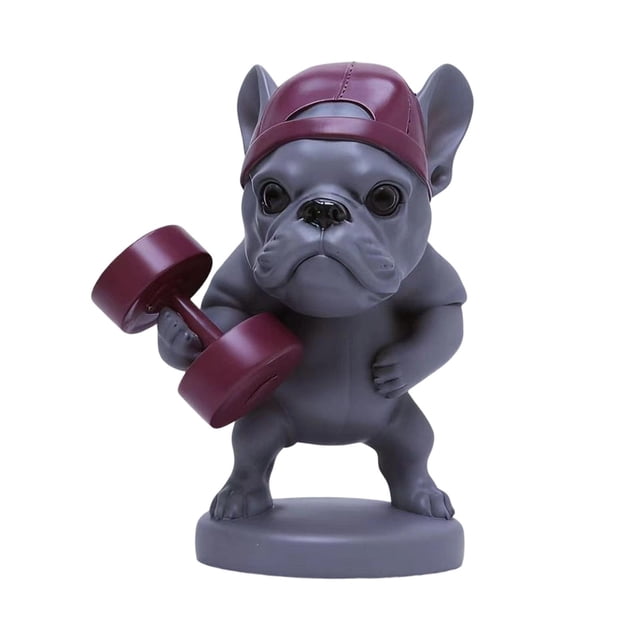 Figura de perro de resina en miniatura, figura decorativa para el hogar Estilo A