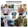 thumbnail image 5 of Rateoe Blue Sky Cloud Puppy Pattern Men's Short Sleeve Polo Shirts, Golf Polo Shirts Short Sleeve Performance Moisture Wicking Dry-3X-Large, 5 of 6