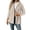 Khaki, variant on Fleece Jackets for Women Plus Size Hooded Long Sleeve Solid Color Warm Winter Coat Casual Thicken Fleece Lined Cardigan Outerwear