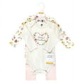 thumbnail image 2 of Hudson Baby Infant Girl Long-Sleeve Bodysuits and Pants, Soft Painted Floral Long-Sleeve, Preemie, 2 of 5