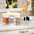 thumbnail image 4 of Yayeee 2 Pack Qtip Holder Bathroom Cotton Swab Canister with Lid Clear Dispenser Set, Brown Starfish, 4 of 6