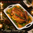 Extra Large White Serving Platter for Turkey, Parties, and Entertaining ...