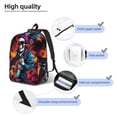 thumbnail image 4 of Yiaed Rock Skull Singer Print Backpack, Premium Laptop Backpack, Travel Backpack for Women, Lightweight Backpacks, Comfortable Back Pack-Small, 4 of 7
