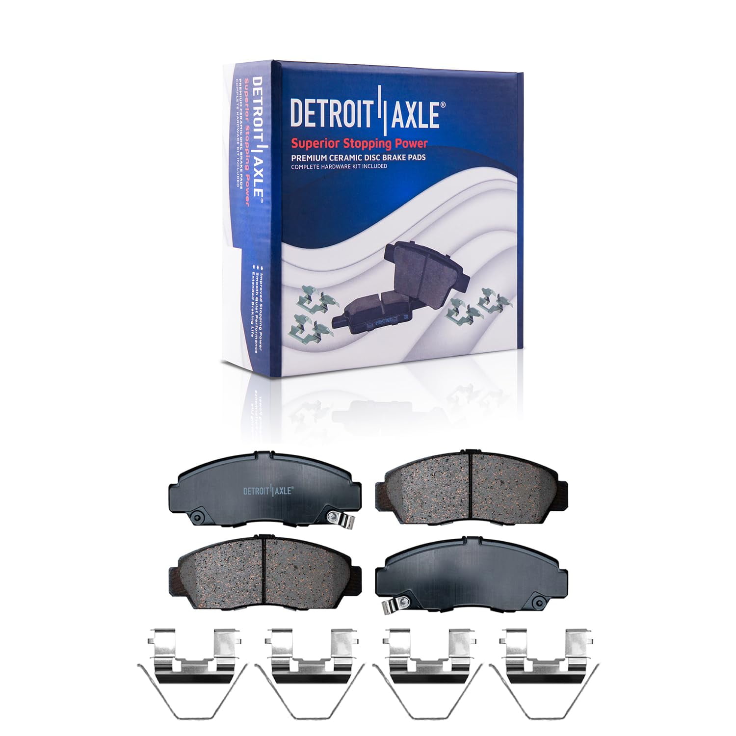 Detroit Axle - Front Brake Kit for Acura CL TL TSX Honda Accord Brake Rotors and Ceramic Brakes Pads Replacement: 11.81" inch Rotors